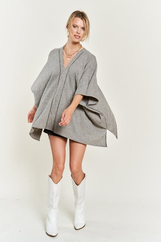 Vneck Poncho Top