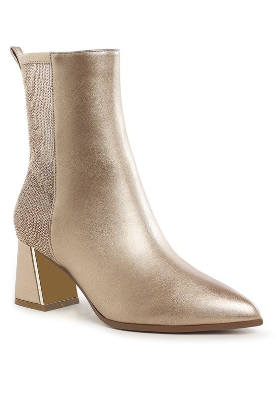 Mimosa Mesh Detail Pointy Ankle Boots | Modern Boutique Fashion