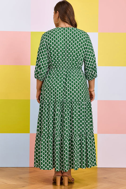 Johanna Ruffle Hem Casual PLUS Dress
