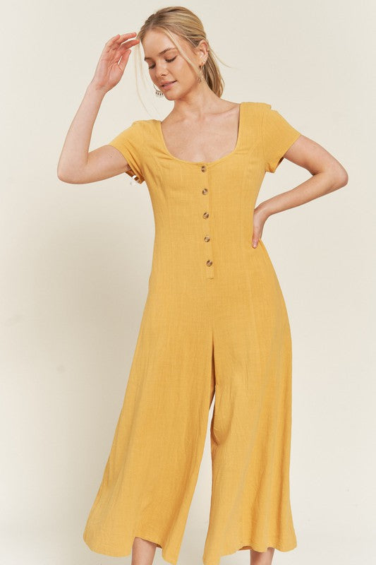 Linen Button Down Jumpsuit | Modern Boutique Fashion