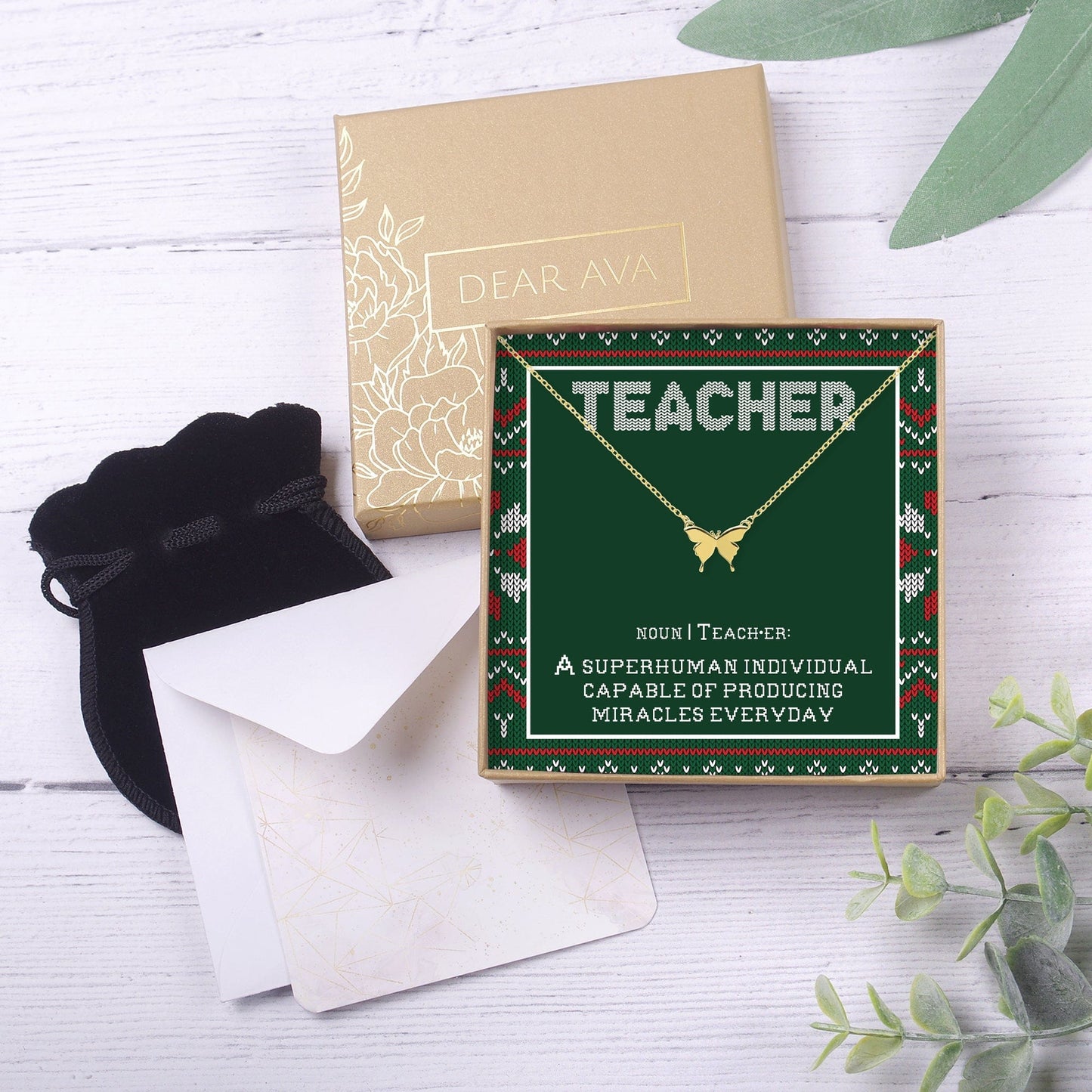 Christmas Gift for Teacher Necklace, Multiple Styles