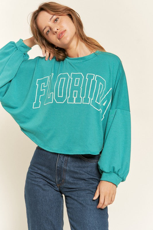 Terry Batwing Sleeve Top