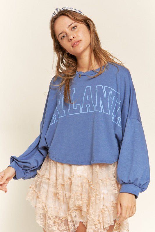 Terry Batwing Sleeve Top