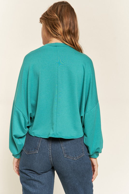 Terry Batwing Sleeve Top