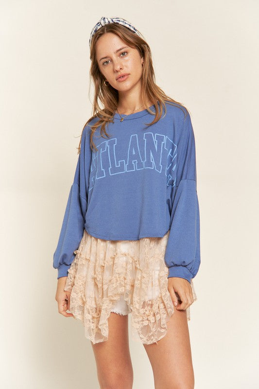 Terry Batwing Sleeve Top