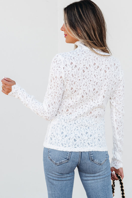 Kaliyah See Through Mock Long Sleeve Top