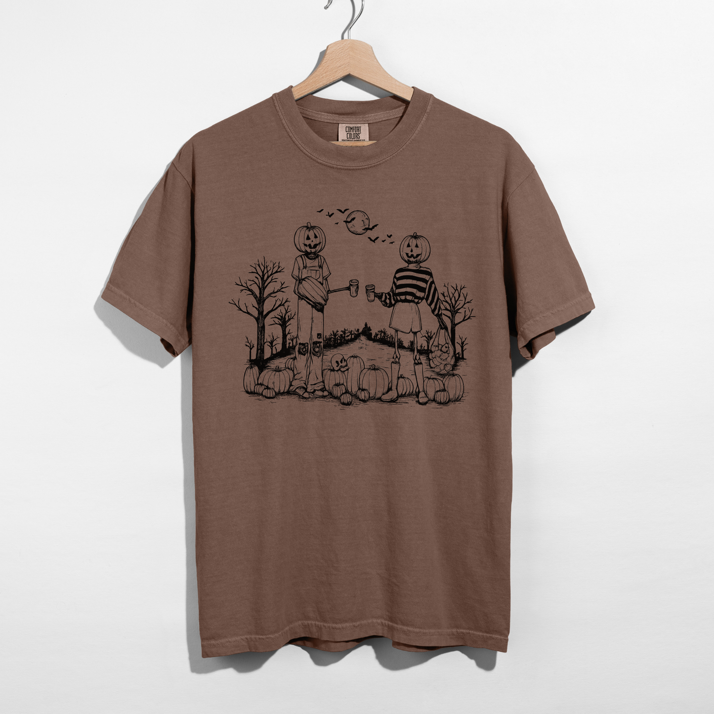 Pumpkin Besties Halloween Graphic Tee | Vintage Spooky Season Shirt for Women