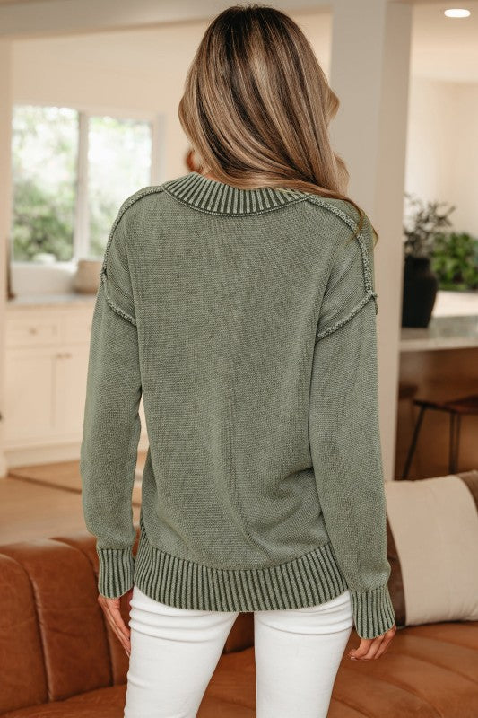 Alma Drop Shoulder Loose Sweater women's boutique fashion