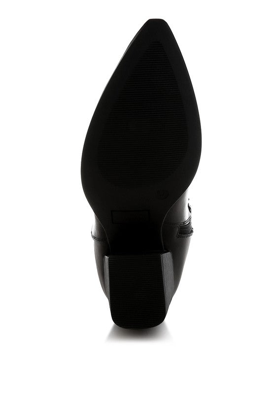 Big Mood Raffia & Faux Leather Cowboy Boots | Modern Boutique Fashion