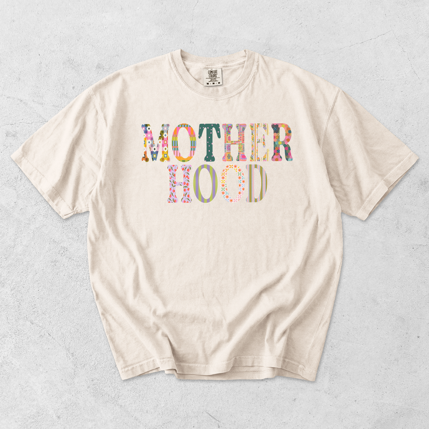 Motherhood Patchwork Graphic Tee