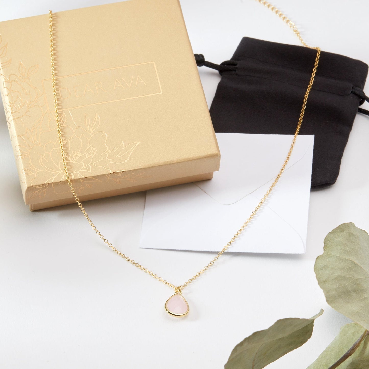 October Birthday Tourmaline Birthstone Necklace