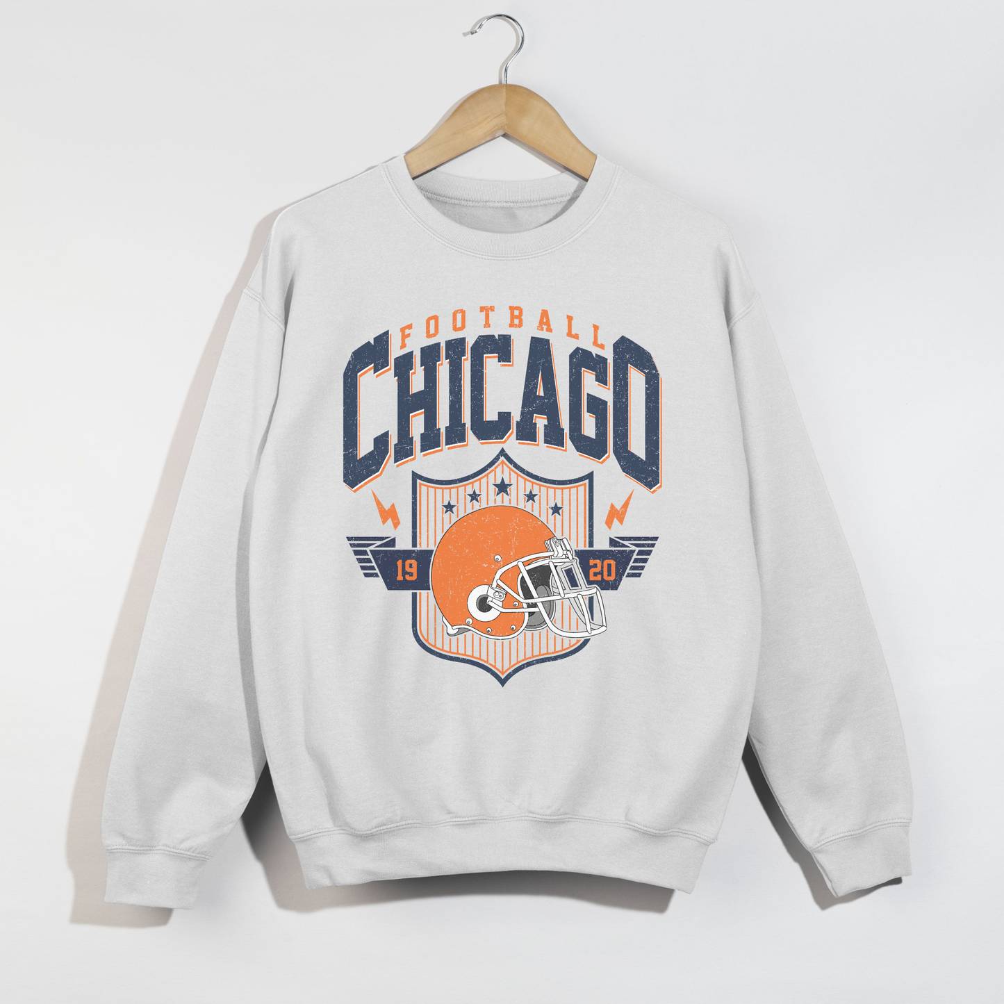 Chicago Football Crewneck Sweatshirt | 1920 Helmet Graphic