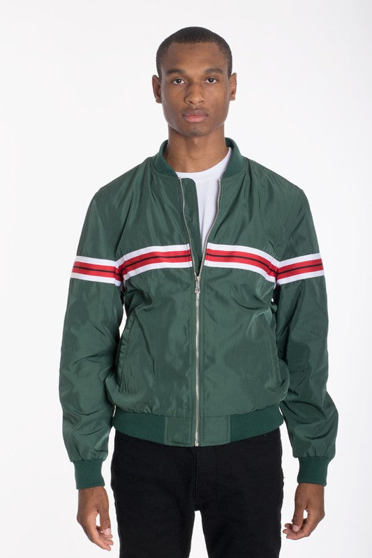 Luxury WOVEN TAPED BOMBER JACKET - ShopModernEmporium