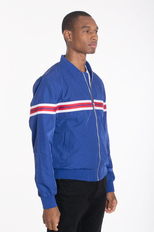 Luxury WOVEN TAPED BOMBER JACKET - ShopModernEmporium