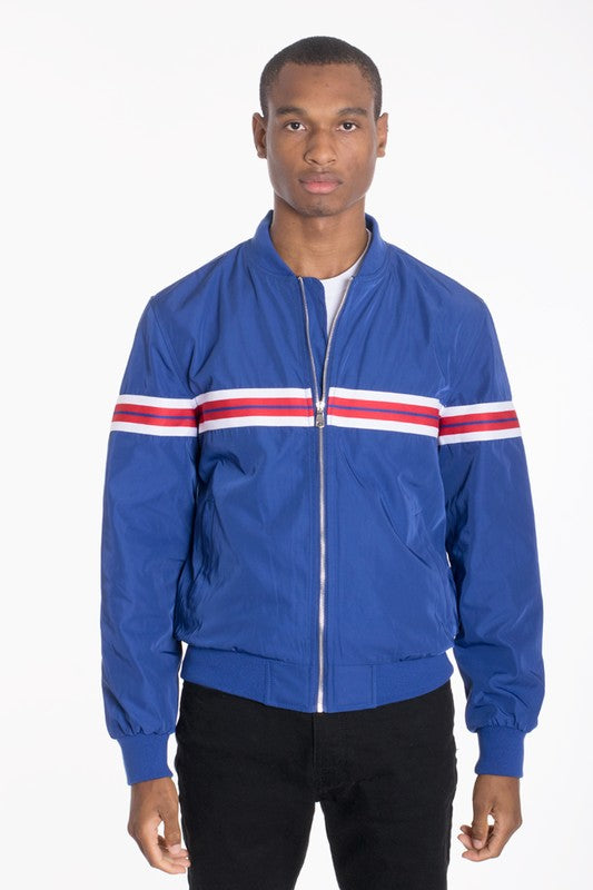 Luxury WOVEN TAPED BOMBER JACKET - ShopModernEmporium