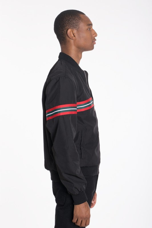 Luxury WOVEN TAPED BOMBER JACKET - ShopModernEmporium