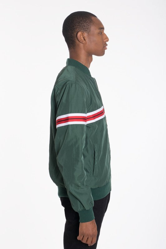 Luxury WOVEN TAPED BOMBER JACKET - ShopModernEmporium