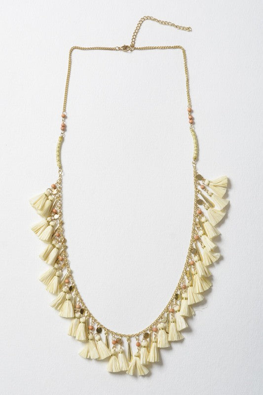 Solid Tassel Chain Fashion Necklace - ShopModernEmporium