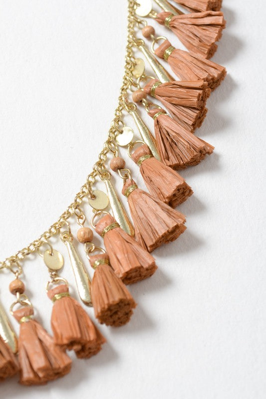 Solid Tassel Chain Fashion Necklace - ShopModernEmporium