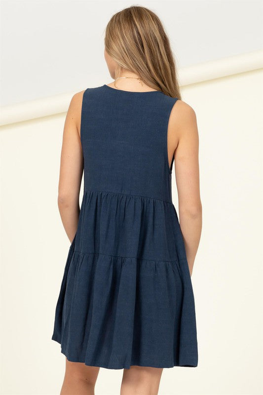 GOOD GIRL SLEEVELESS TIERED MINI DRESS - ShopModernEmporium