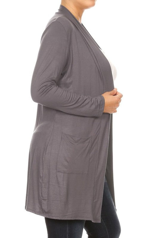 Plus Size Knee Length Duster Cardigan | Modern Boutique Fashion
