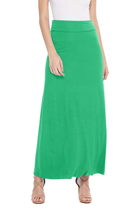 Solid, High Waisted Maxi Skirt | Modern Boutique Fashion