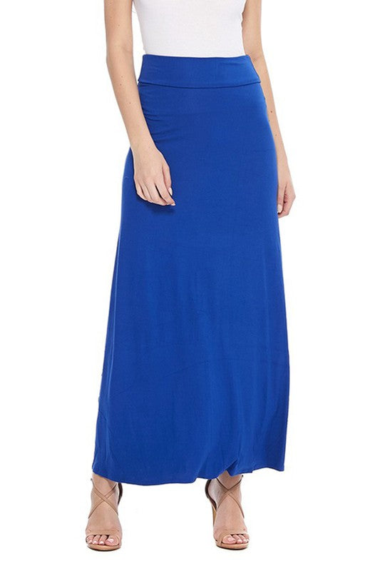 Solid, High Waisted Maxi Skirt | Modern Boutique Fashion
