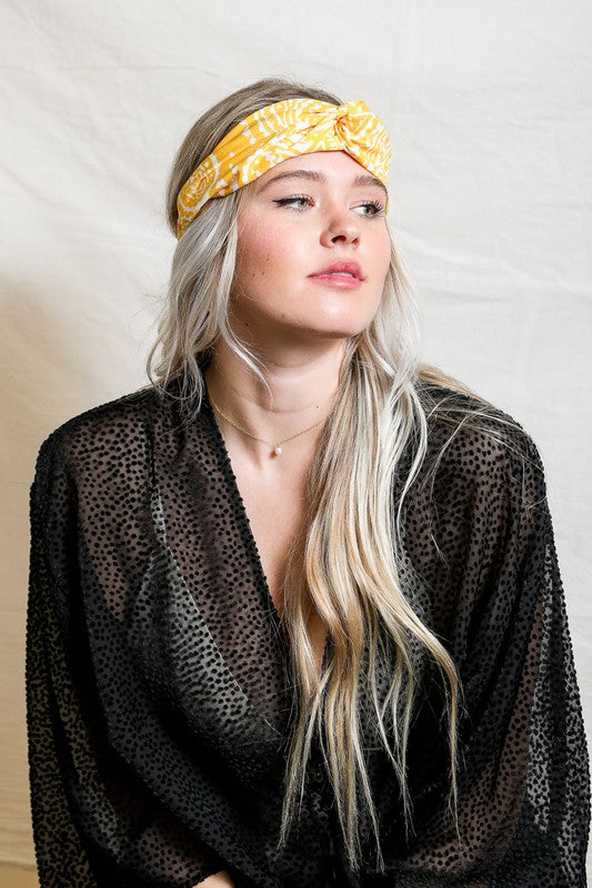 Large Paisley Print Bright Boho Headwrap - ShopModernEmporium