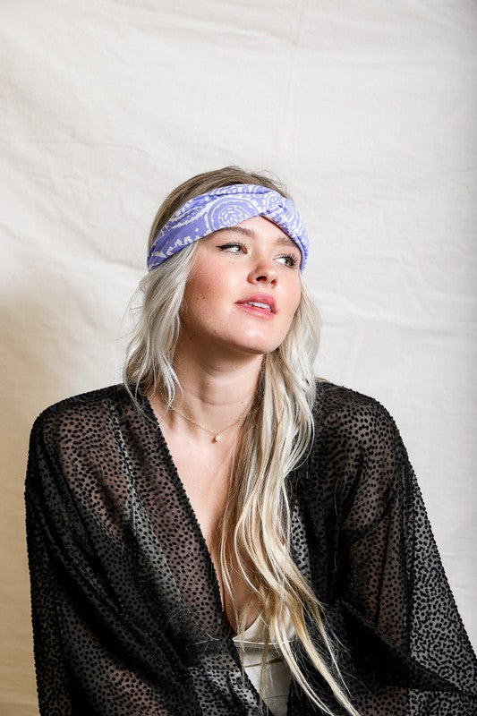 Large Paisley Print Bright Boho Headwrap - ShopModernEmporium