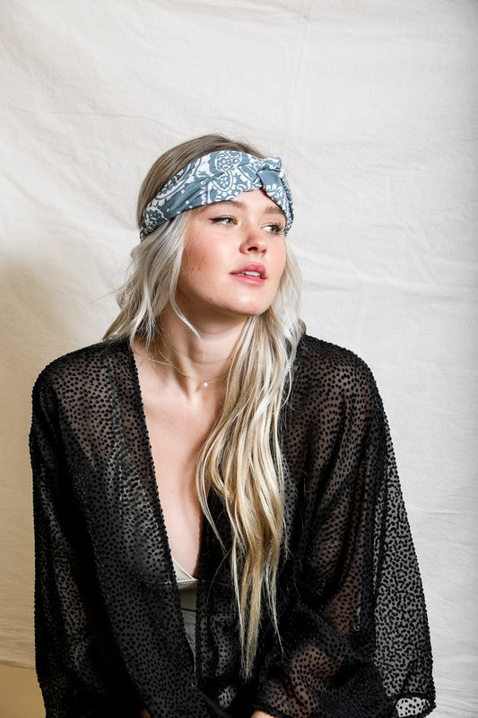 Large Paisley Print Bright Boho Headwrap - ShopModernEmporium