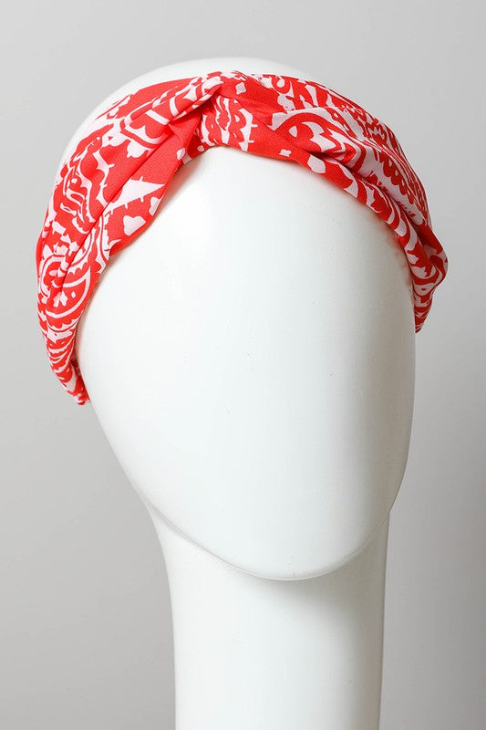 Large Paisley Print Bright Boho Headwrap - ShopModernEmporium