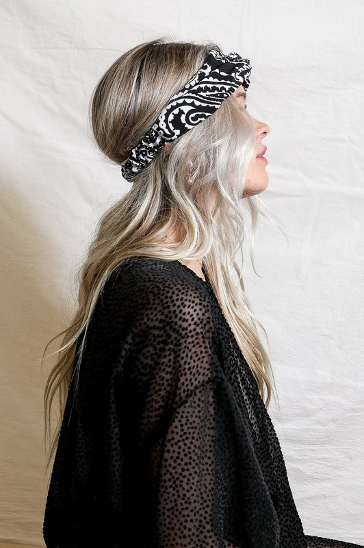 Large Paisley Print Bright Boho Headwrap - ShopModernEmporium