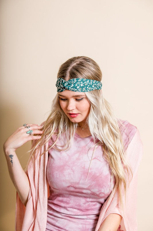 Floral Trailing Vine Twist Headwrap - ShopModernEmporium