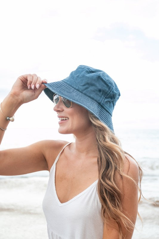 Solid Distressed Bucket Hat - ShopModernEmporium