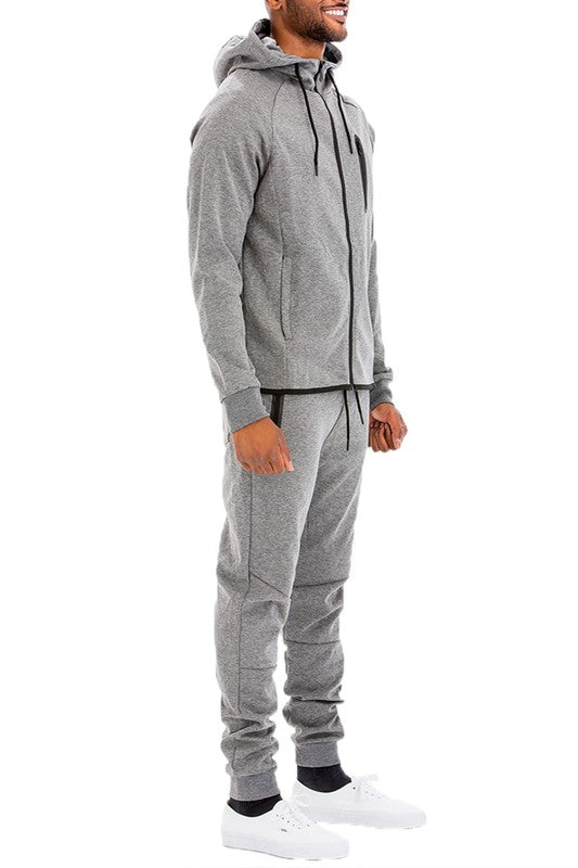 Mens Full Zip Sweat Pant Sweat Set - ShopModernEmporium