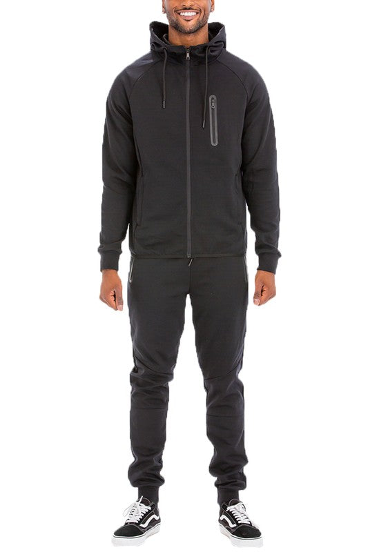 Mens Full Zip Sweat Pant Sweat Set - ShopModernEmporium