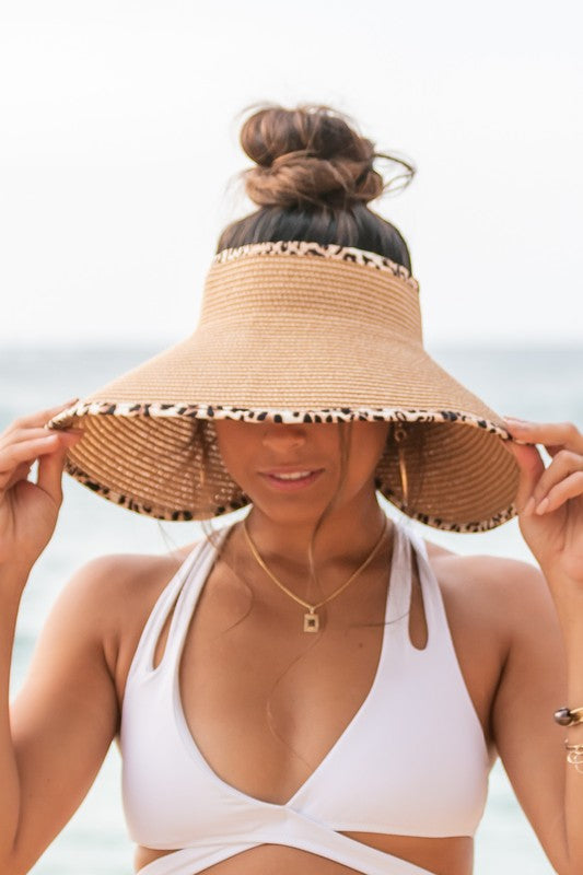 Leopard Foldable Bow Visors - ShopModernEmporium