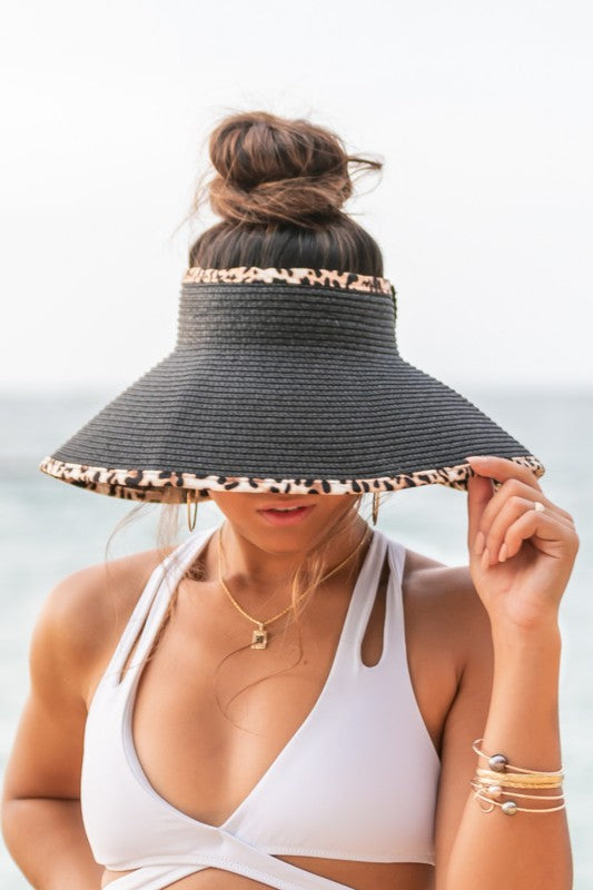 Leopard Foldable Bow Visors - ShopModernEmporium