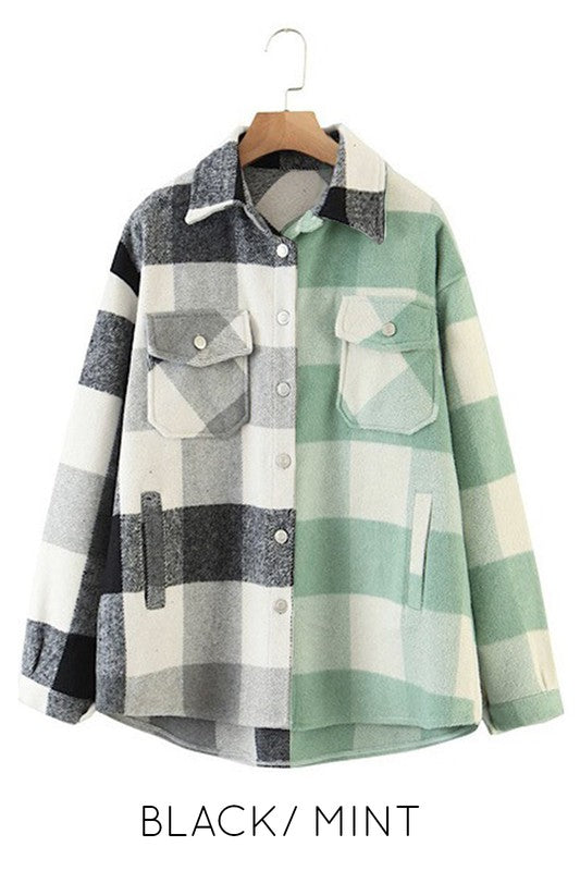 Two tone plaid flannel - ShopModernEmporium