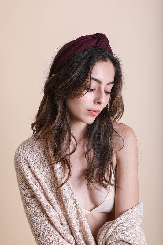 Wide Stripe Topknot Headband - ShopModernEmporium
