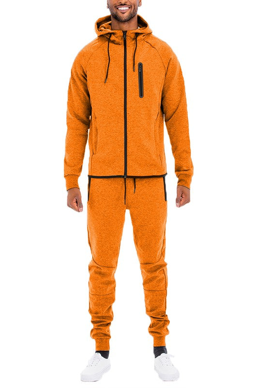Mens Full Zip Sweat Pant Sweat Set - ShopModernEmporium