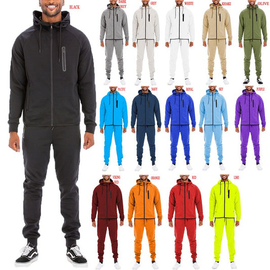 Mens Full Zip Sweat Pant Sweat Set - ShopModernEmporium