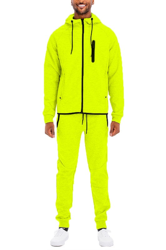 Mens Full Zip Sweat Pant Sweat Set - ShopModernEmporium