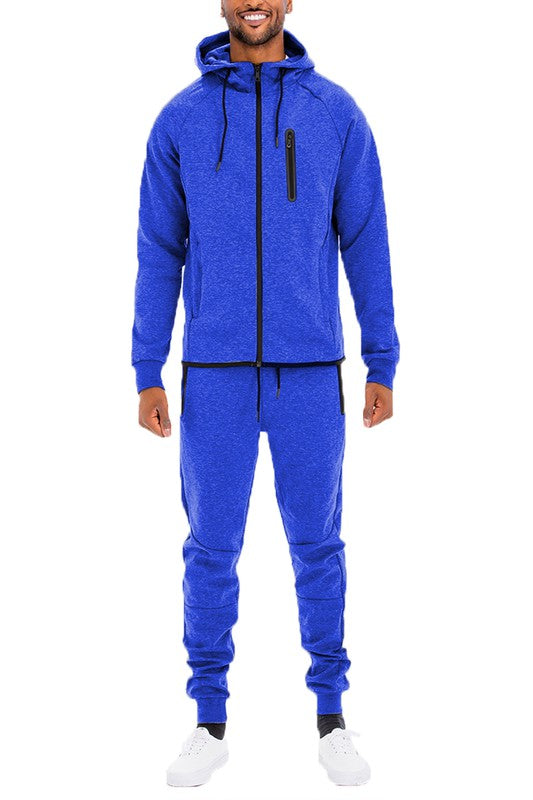 Mens Full Zip Sweat Pant Sweat Set - ShopModernEmporium