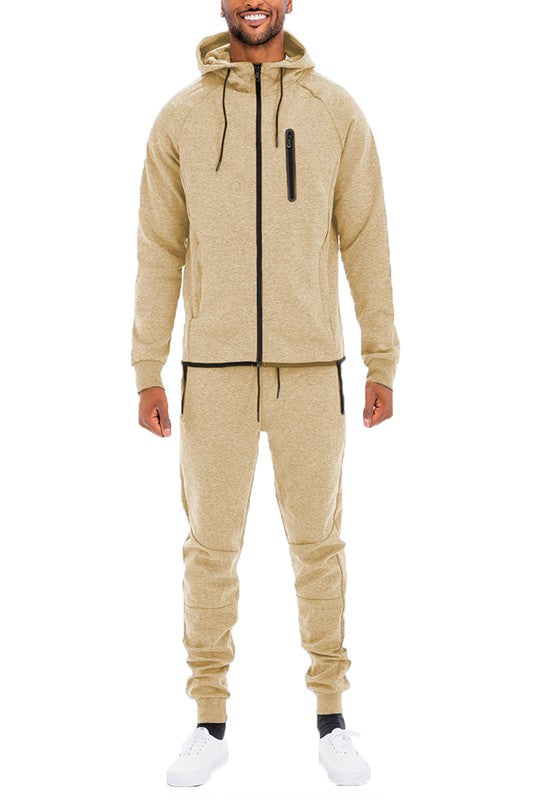 Mens Full Zip Sweat Pant Sweat Set - ShopModernEmporium