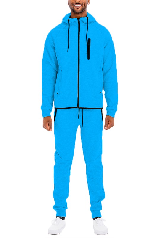 Mens Full Zip Sweat Pant Sweat Set - ShopModernEmporium