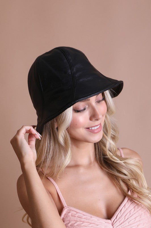 Vegan Leather Bucket Hat - ShopModernEmporium