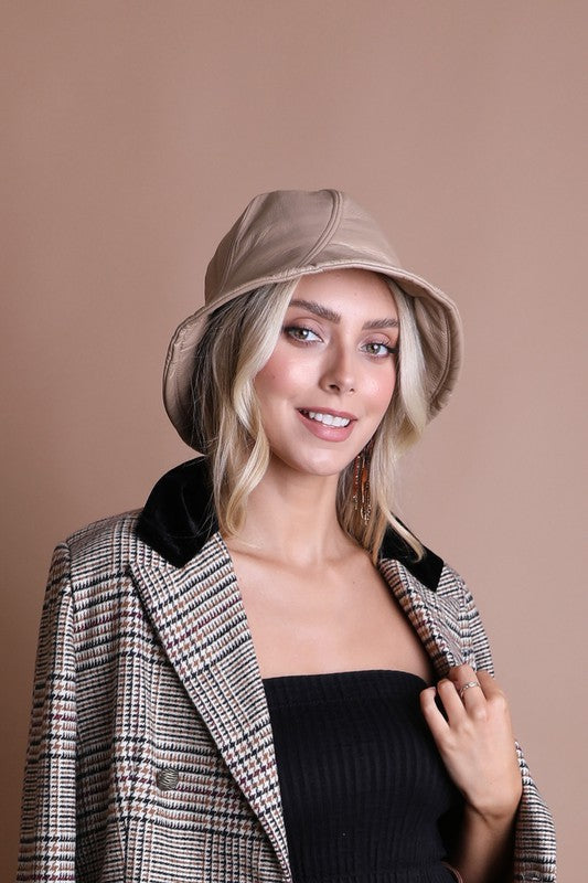 Vegan Leather Bucket Hat - ShopModernEmporium