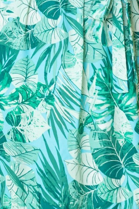 Plus Tropical Flutter Sleeve Tiered Midi Dress - ShopModernEmporium