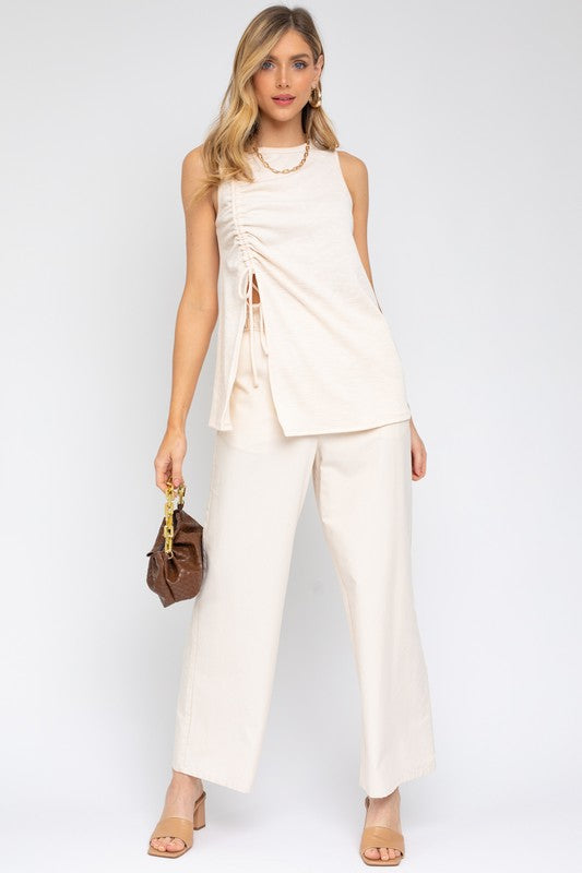 SLEEVELESS RUCHING TOP - ShopModernEmporium